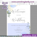 Blue Ivory Hydrangea welcome sign template,wedding welcome sign,(139)